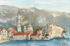 budva-stari-grad-akvarel